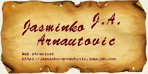 Jasminko Arnautović vizit kartica